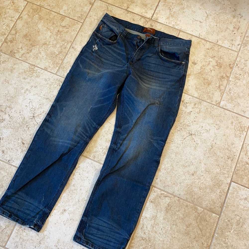 Bob Timberlake distressed jeans 35x32